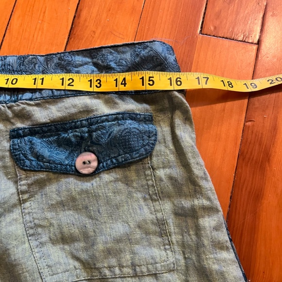 Soft Surroundings Linen Pants Contrast Piping size small - Picture 7 of 9